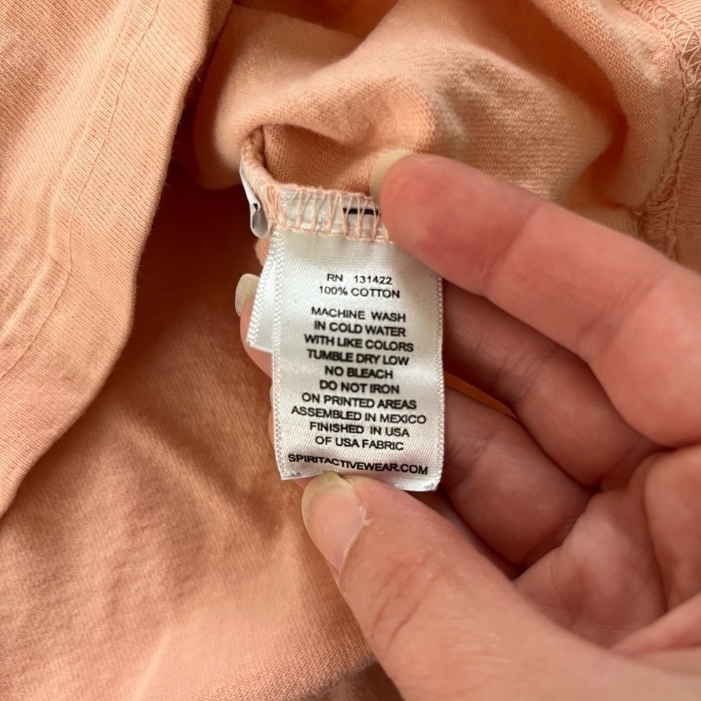 Disney World Spirit Jersey Glitter Puff Long Sleeve Size Large Peach Gold - Picture 7 of 13